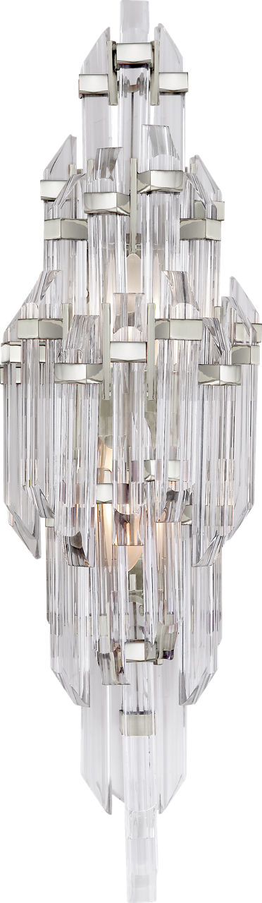 Adele Small Sconce | Polished Nickel | Clear Acrylic