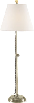 Wyatt Accent Lamp | Antique Nickel | Linen Shade