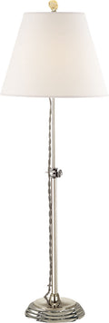 Wyatt Accent Lamp | Polished Nickel | Linen Shade