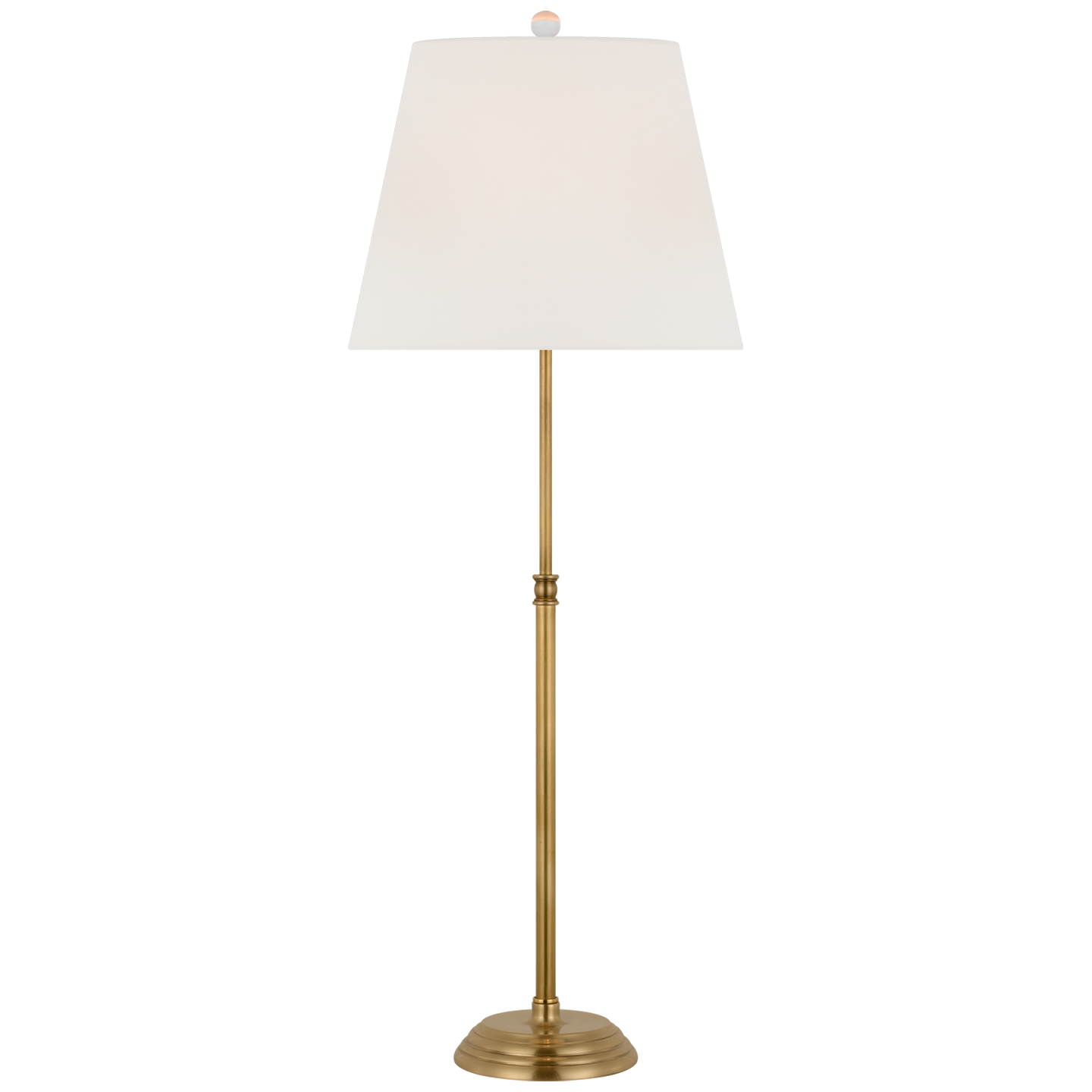Wyatt 29" Buffet Lamp | Hand-Rubbed Antique Brass | Linen Shade