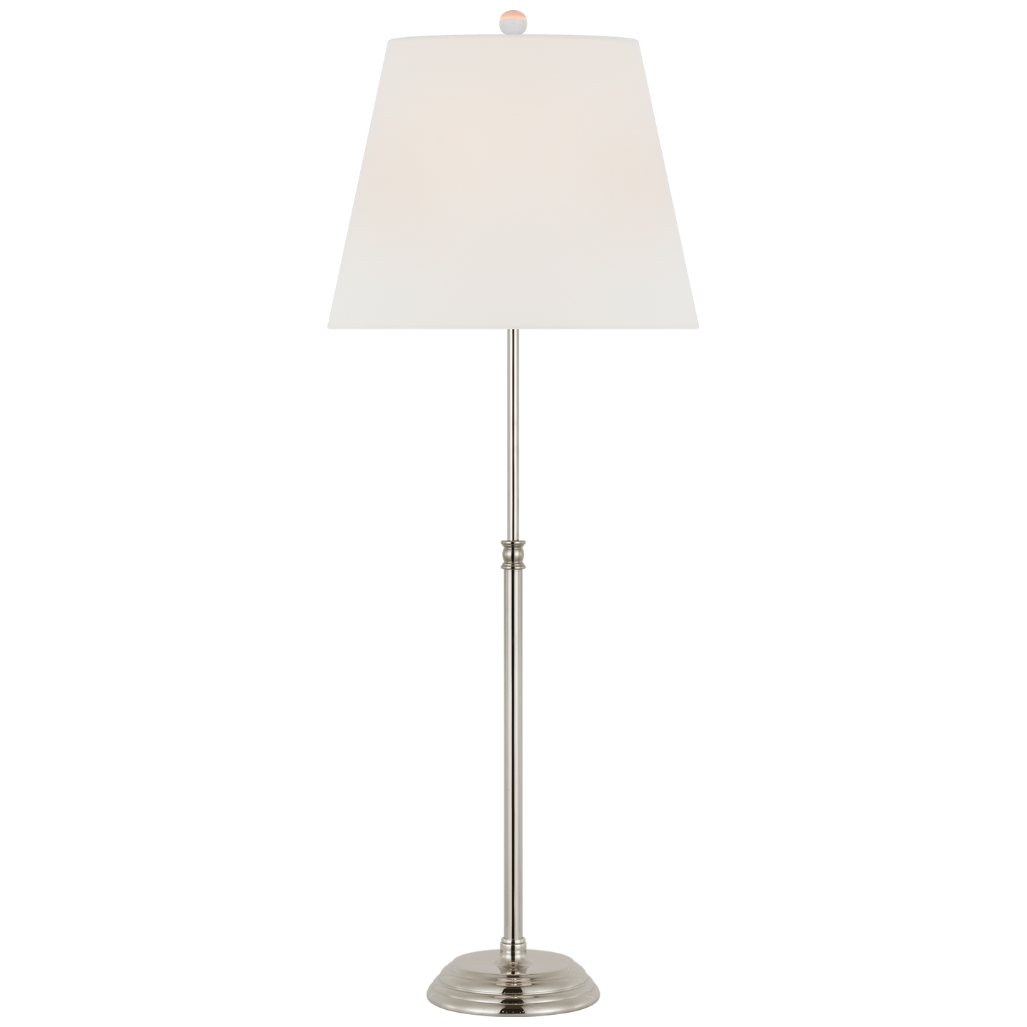 Wyatt 29" Buffet Lamp | Polished Nickel | Linen Shade