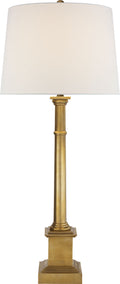 Josephine Table Lamp | Hand-Rubbed Antique Brass | Linen Shade