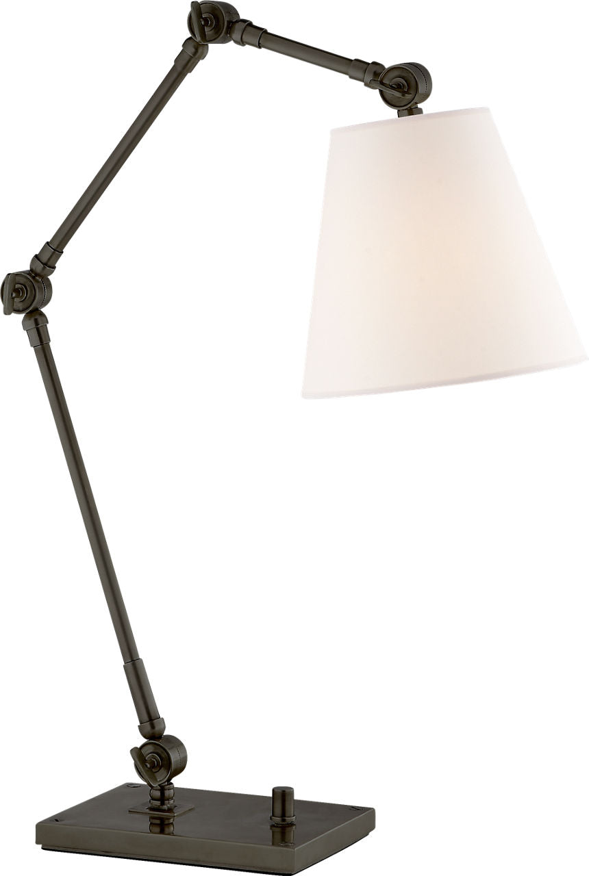 Graves Task Lamp | Bronze | Linen Shade