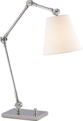 Graves Task Lamp | Polished Nickel | Linen Shade