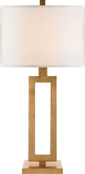 Mod Tall Table Lamp | Gild | Linen Shade