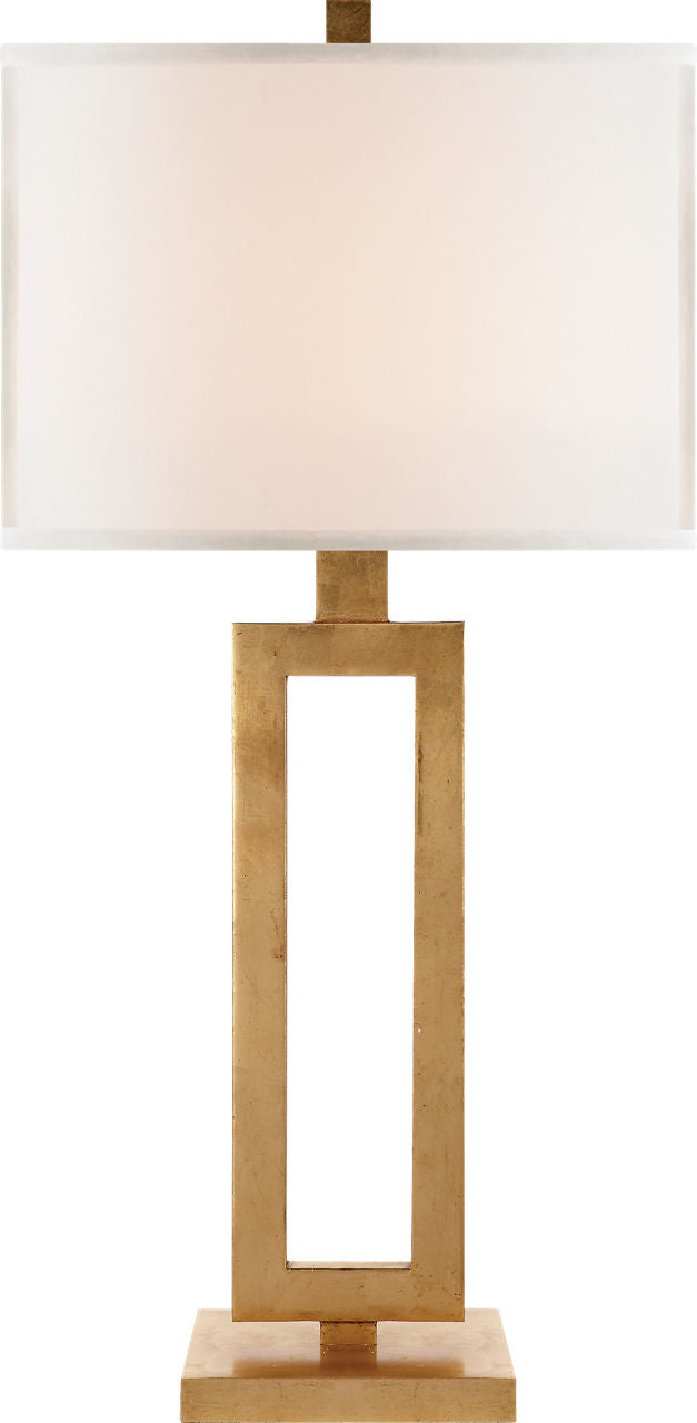 Mod Tall Table Lamp | Gild | Linen Shade