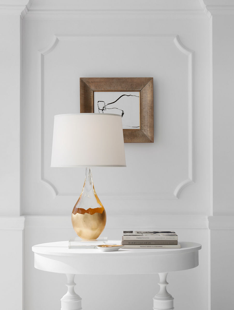 Juliette Table Lamp | Crystal and Gild | Silk Shade