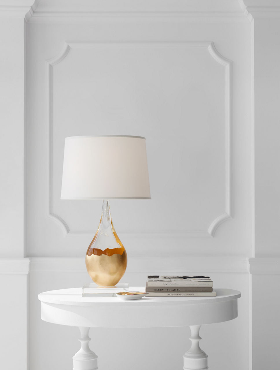 Juliette Table Lamp | Crystal and Gild | Silk Shade