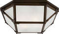 Morris Flush Mount | Antique Zinc | Frosted Glass