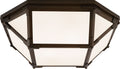 Morris Flush Mount | Antique Zinc | White Glass