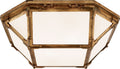 Morris Flush Mount | Gilded Iron | White Glass