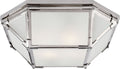 Morris Flush Mount | Polished Nickel | Frosted Glass