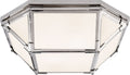Morris Flush Mount | Polished Nickel | White Glass
