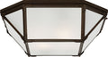 Morris Large Flush Mount | Antique Zinc | Frosted Glass