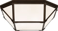 Morris Large Flush Mount | Antique Zinc | White Glass