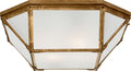 Morris Large Flush Mount | Gilded Iron | Frosted Glass