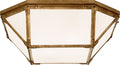 Morris Large Flush Mount | Gilded Iron | White Glass