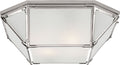 Morris Large Flush Mount | Polished Nickel | Frosted Glass