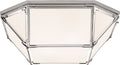 Morris Large Flush Mount | Polished Nickel | White Glass