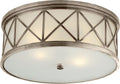 Montpelier Large Flush Mount | Antique Nickel | Frosted Glass