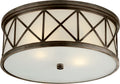 Montpelier Large Flush Mount | Bronze | Frosted Glass