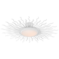 Re 31" Semi-Flush Mount | Matte White | White Glass
