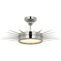 Soleil 28" Semi-Flush Mount | Polished Nickel | White Glass