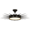 Soleil 36" Semi-Flush Mount | Bronze | White Glass