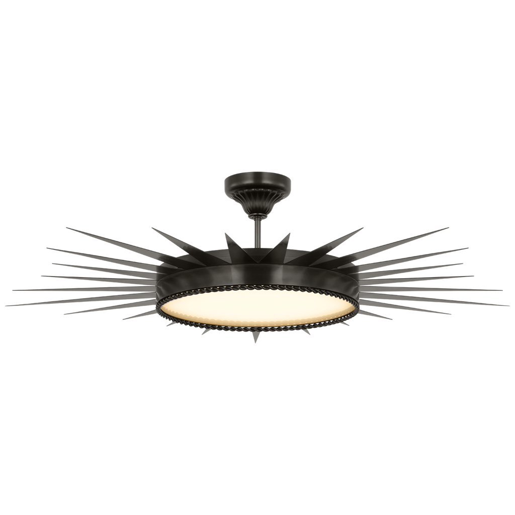 Soleil 45" Semi-Flush Mount | Bronze | White Glass