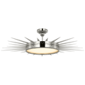 Soleil 45" Semi-Flush Mount | Polished Nickel | White Glass