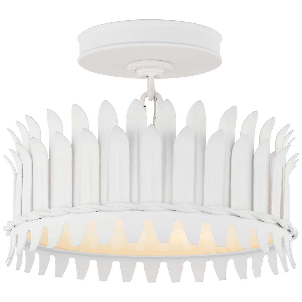 Leslie 12" Semi-Flush | Plaster White