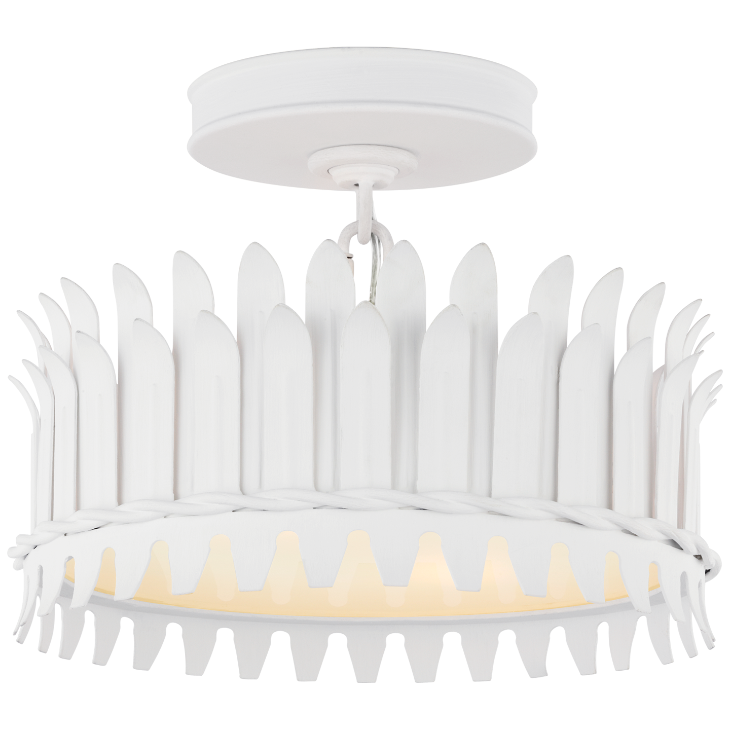 Leslie 12" Semi-Flush | Plaster White