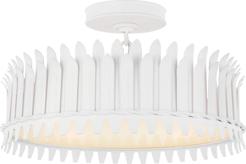 Leslie 16" Semi-Flush | Plaster White