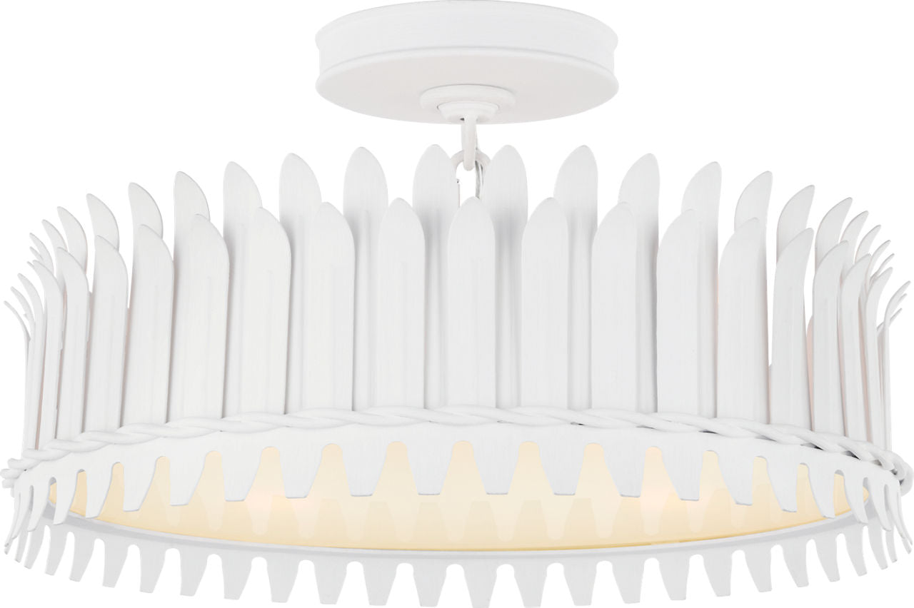 Leslie 16" Semi-Flush | Plaster White