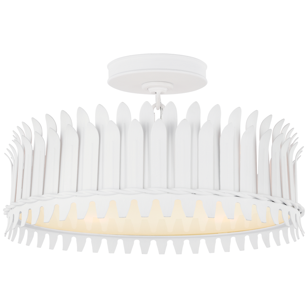 Leslie 16" Semi-Flush | Plaster White