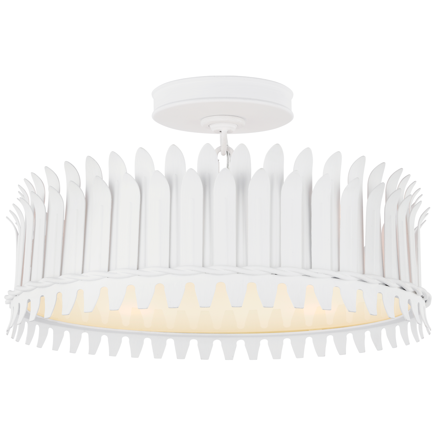Leslie 16" Semi-Flush | Plaster White