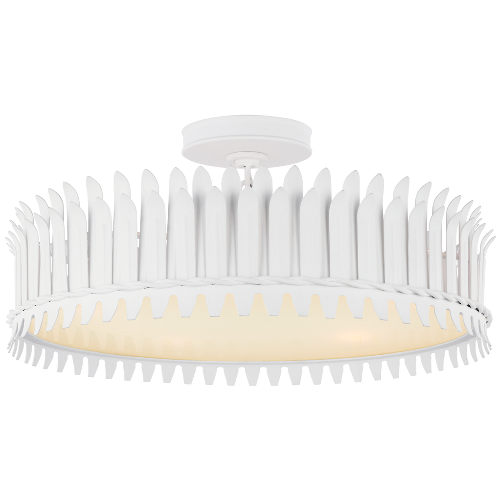 Leslie 21" Semi-Flush | Plaster White