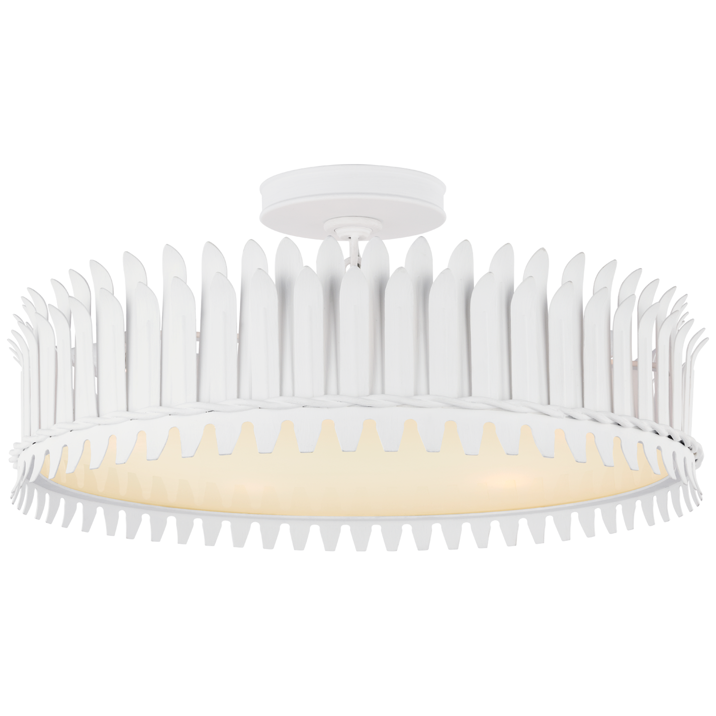 Leslie 21" Semi-Flush | Plaster White