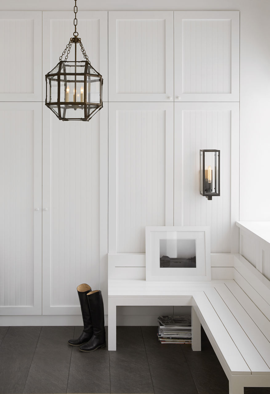 Fresno Framed Medium Sconce | Aged Iron | Clear Glass