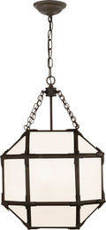 Morris Small Lantern | Antique Zinc | White Glass