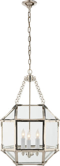 Morris Small Lantern | Polished Nickel | Clear Glass