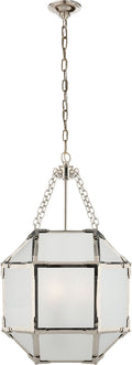 Morris Small Lantern | Polished Nickel | Frosted Glass