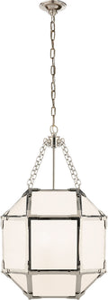 Morris Small Lantern | Polished Nickel | White Glass