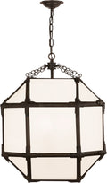 Morris Medium Lantern | Antique Zinc | White Glass