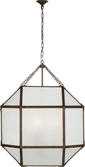 Morris Grande Lantern | Antique Zinc | Frosted Glass