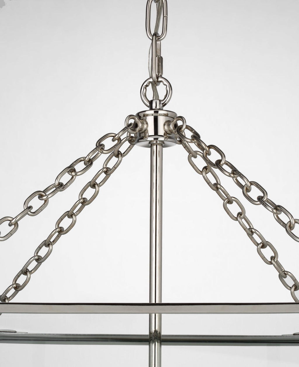 Morris Grande Lantern | Polished Nickel | Clear Glass