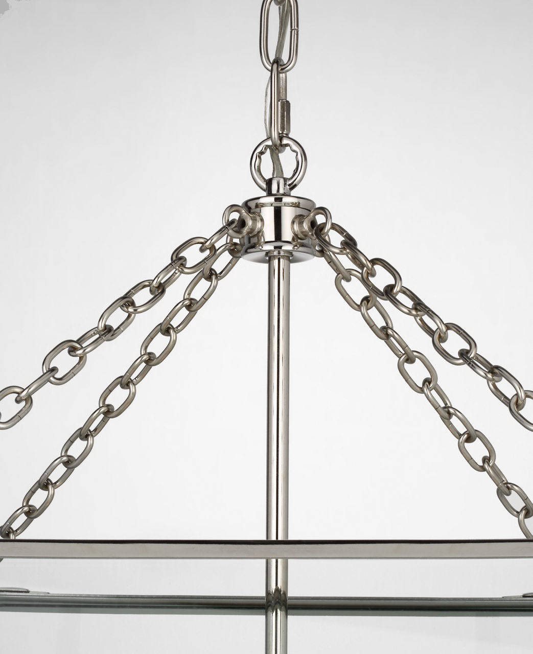 Morris Grande Lantern | Polished Nickel | Clear Glass