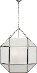 Morris Grande Lantern | Polished Nickel | Frosted Glass