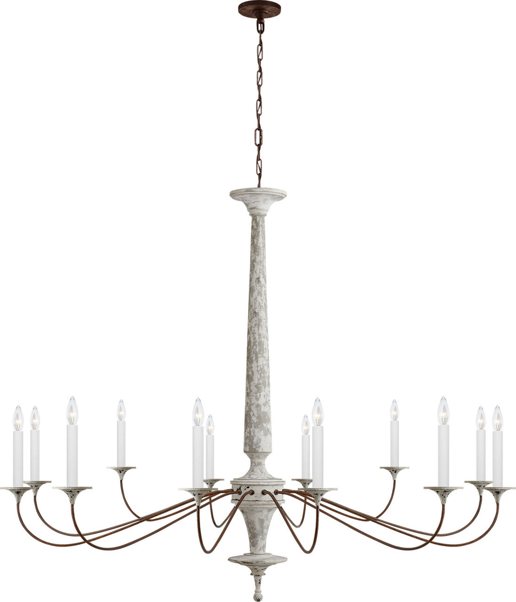 Bordeaux Grande Chandelier | Swedish White and Natural Rust