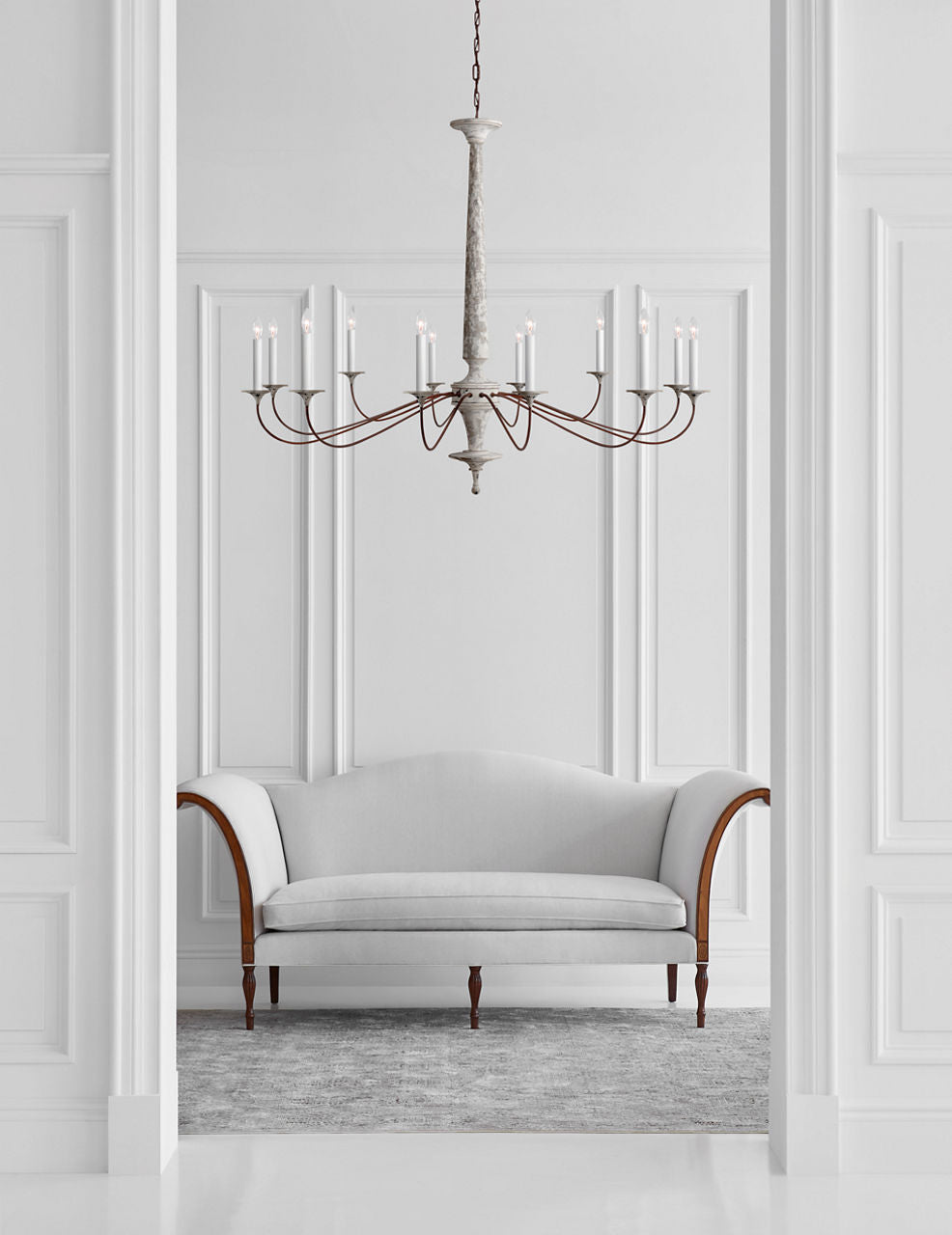 Bordeaux Grande Chandelier | Swedish White and Natural Rust